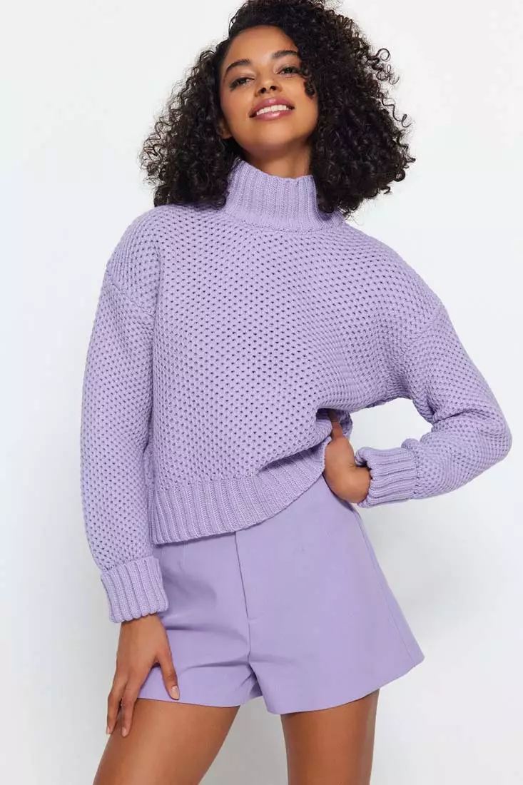 Buy Trendyol High Collar Knitted Sweater 2023 Online ZALORA