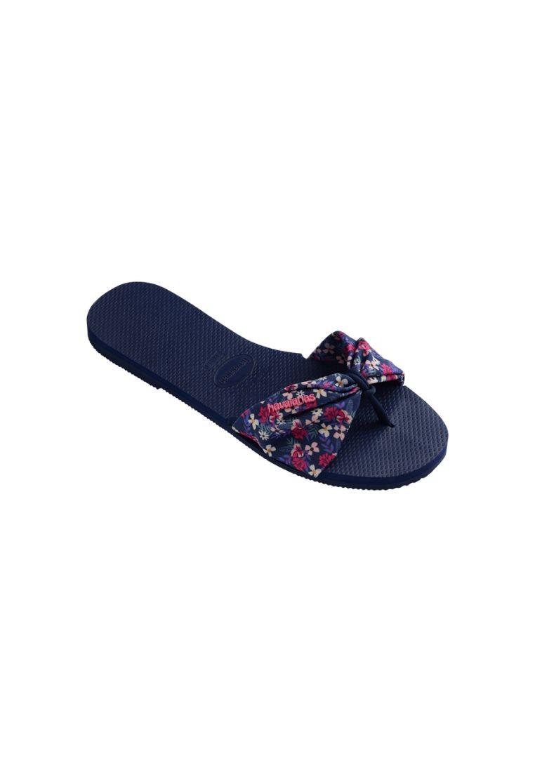 Women You St Tropez Print Sandals - Navy Blue