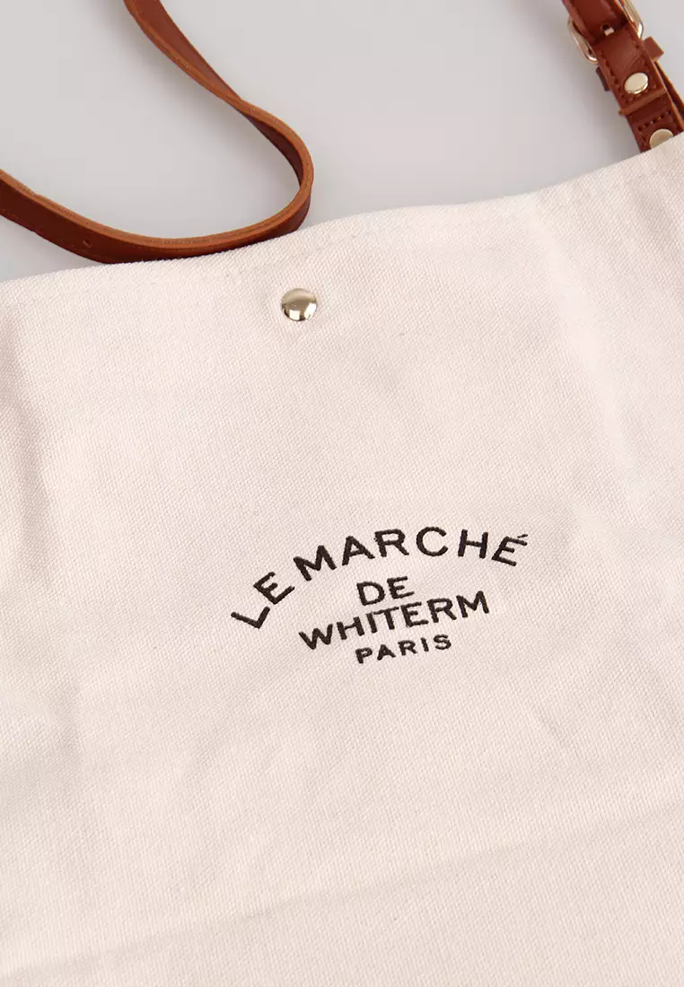 Le marche de sales whiterm canvas bag