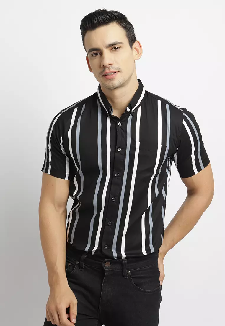 Kenzie Stripe Printing Shirt