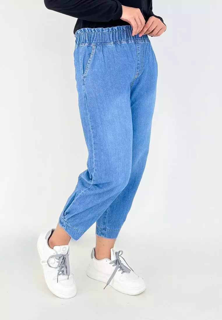 Zia Baggy Pants (Celana Panjang Denim) Light Blue