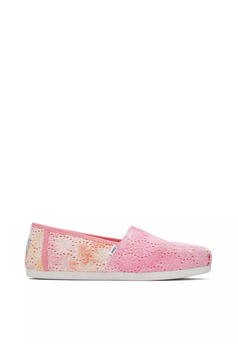 Discount on Toms  shoes - SKU: Espadrille Alpargata Women - Sienna Orange Tie Dye Floral Eyelets