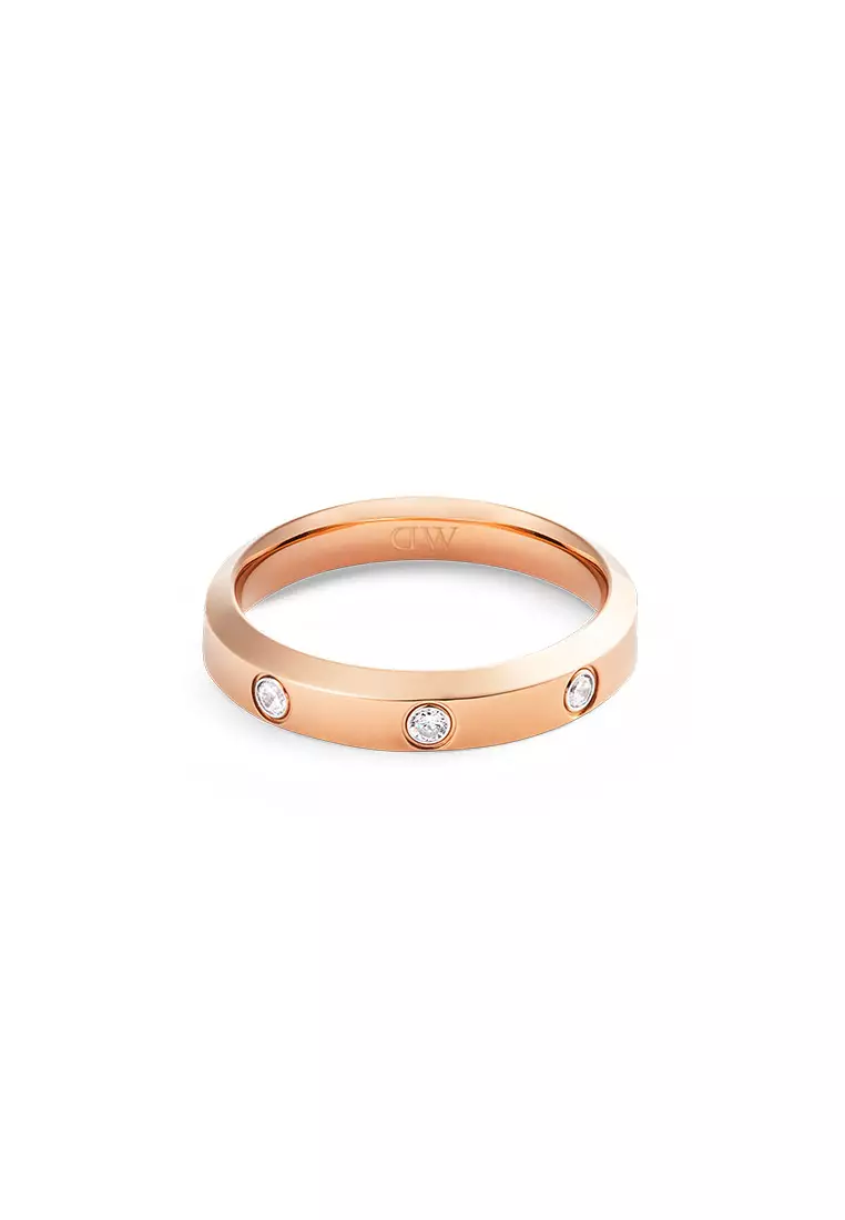 Classic Lumine 4.0mm Ring Rose Gold Unisex Ring for women and men stainless steel crystal Ring DW Official Authentic Original Cincin perempuan lelaki DW
