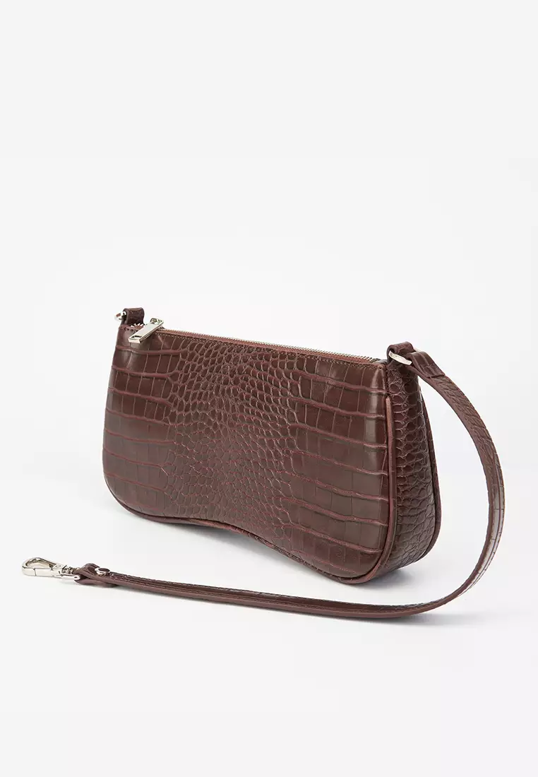 Jual JW PEI JW Pei Eva Shoulder Bag Brown Croc Original 2024 ZALORA Indonesia