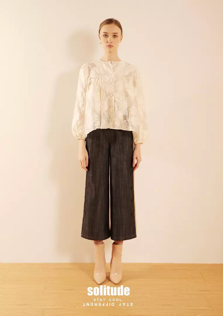 Buy solitude Ruff Sleeves Top 2024 Online | ZALORA