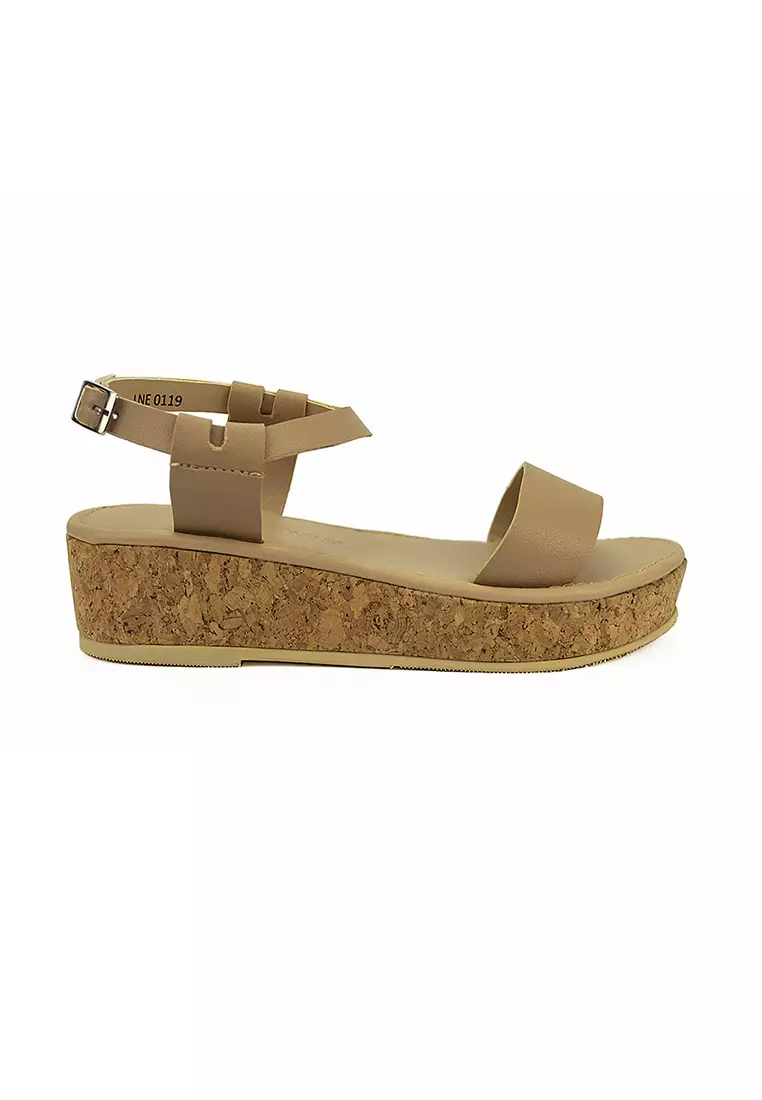 Discount on Cardam's Lifestyle  shoes - SKU: Eclb Lne 00119 Beige Wedge Sandals