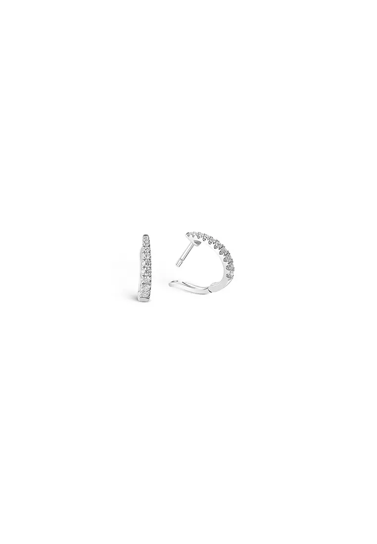 Gold diamante hoops deals