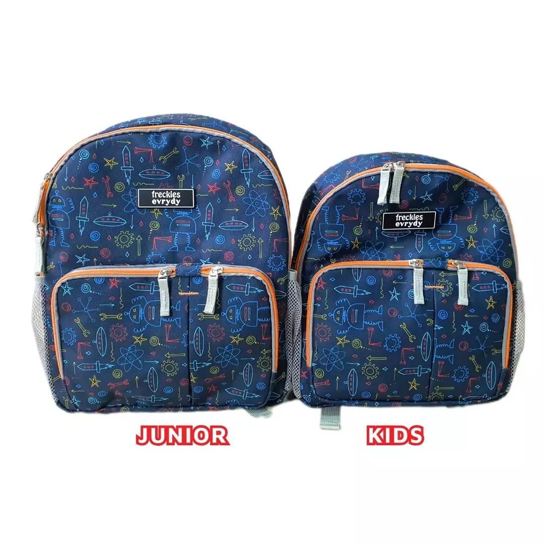 Bundling Freckles Evrydy Backpack Kids & Junior Robot - Tas sekolah anak couple