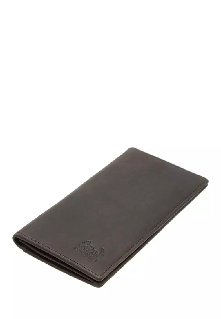 Men's Leather ID COIN Bifold Long Wallet PWB 9612