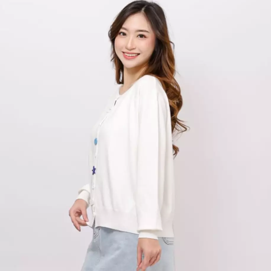 Calypso Serenity Knit Cardigan in White