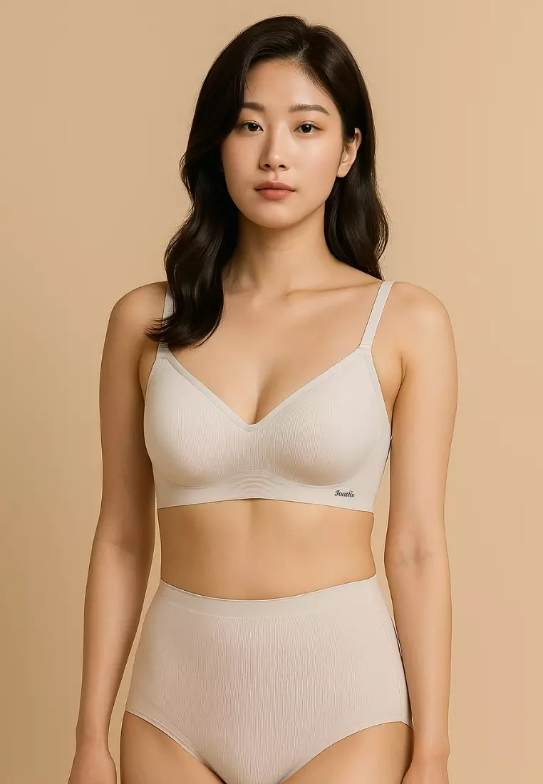 Premium Melanie Seamless Wireless Padded Support Bra in White
