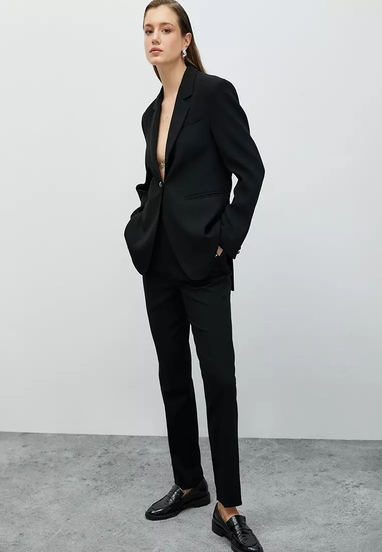 High Waist Button Pants