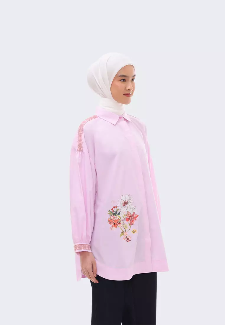 Ria Miranda Cloud Pink Hyde Top