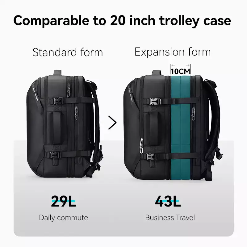 Mark Ryden MR9993KR Tas Backpack Laptop 17 Expandable USB Travel - GREY