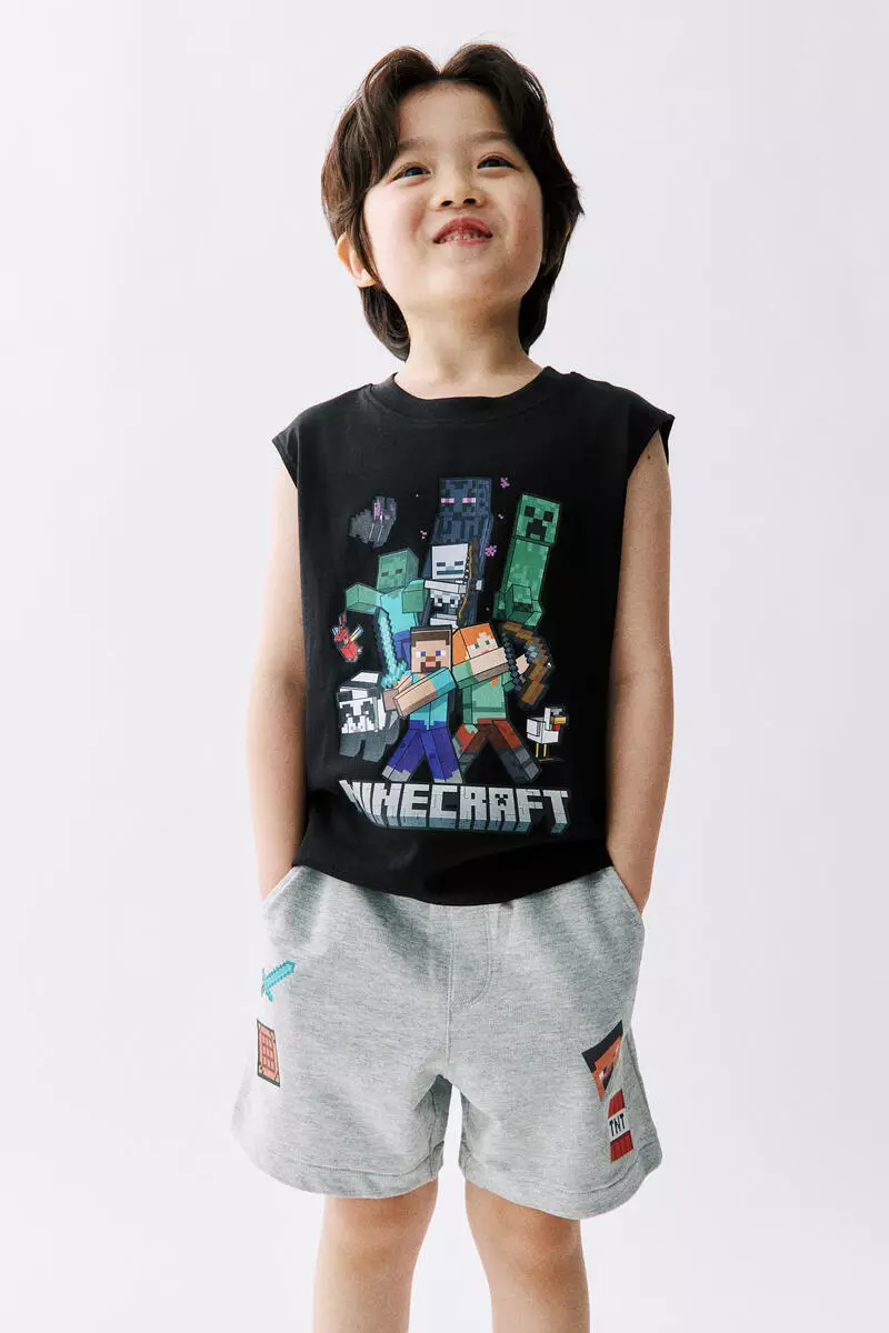 Printed sweatshorts