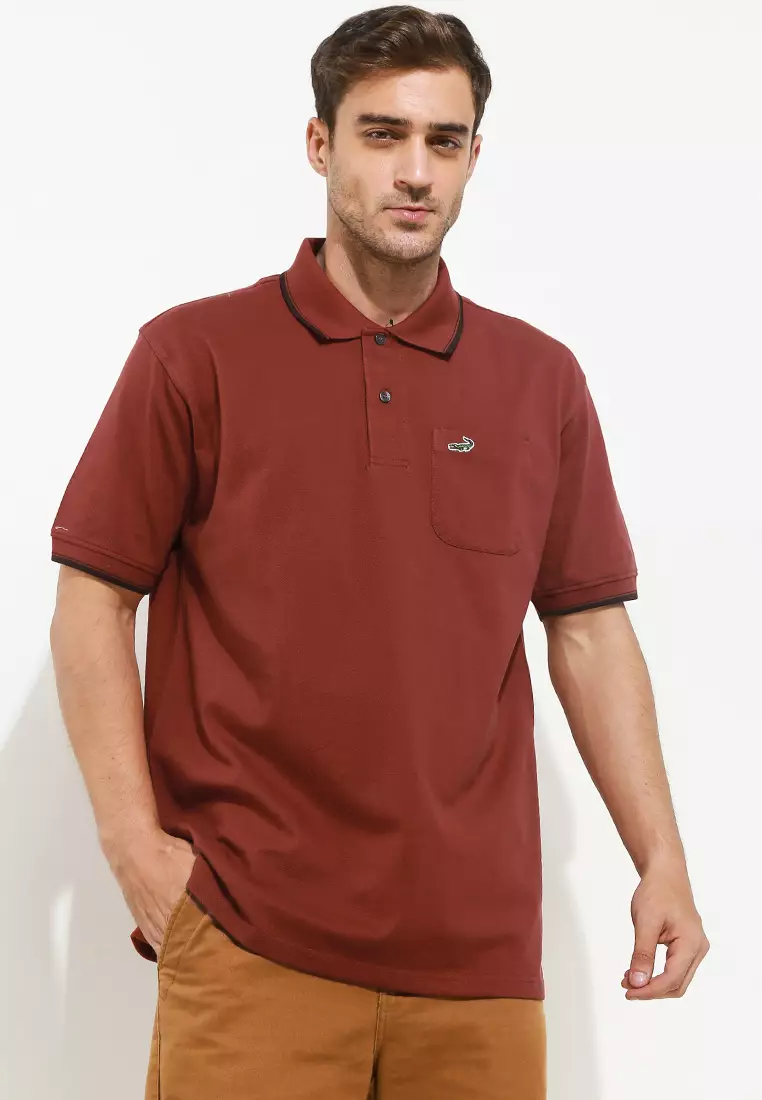 Crocodile COLE Cinnamon Kaos Kerah Pria Men Polo - Relax fit - Katun
