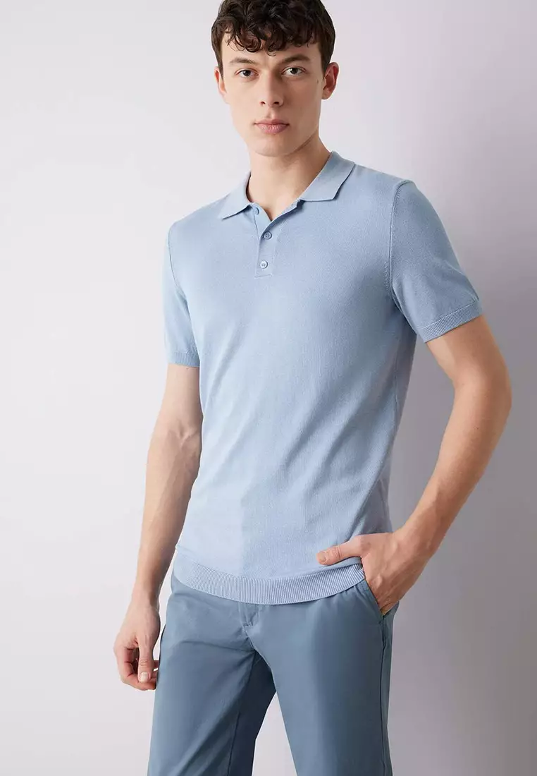 Standard Fit Short Sleeve Knitwear Polo Shirt