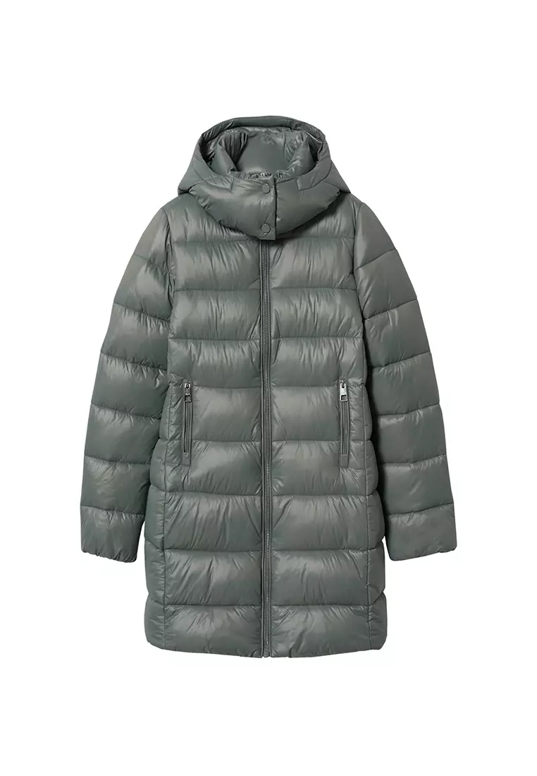 Buy Mango Hood Quilted Coat 2024 Online ZALORA Philippines