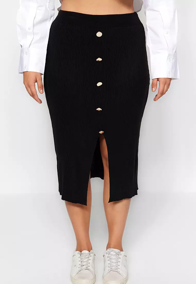 Plus size outlet midi skirt 80