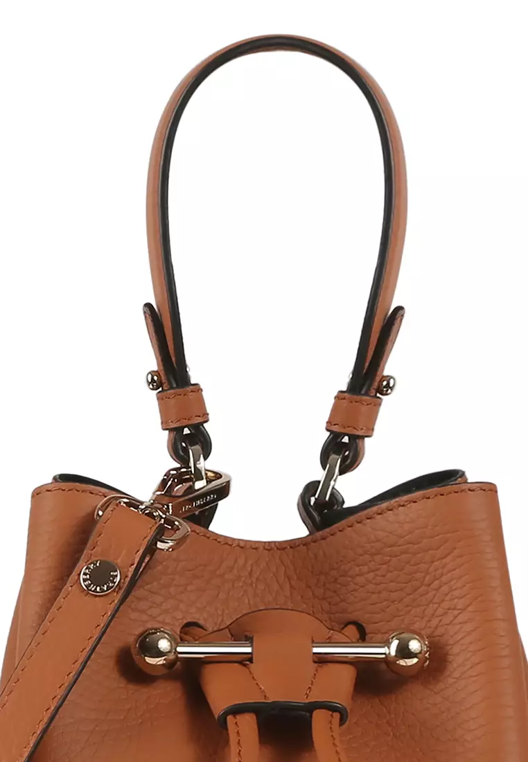 Strathberry Lana Midi Patchwork Leather Bucket Bag - Tan