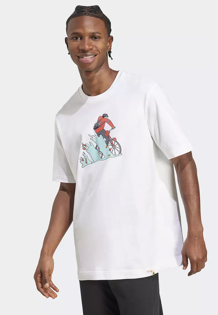 Doodle Hunt Bike Graphic T-Shirt