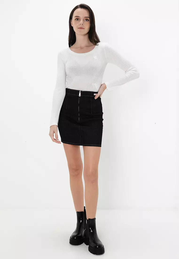 Tube Mini Denim Skirt - Calvin Klein Jeans
