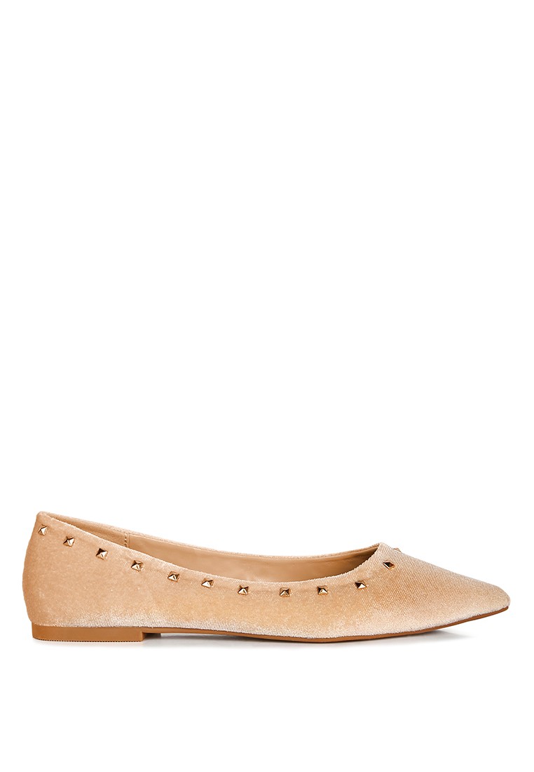 Beige Casual Walking Metallic Loafers