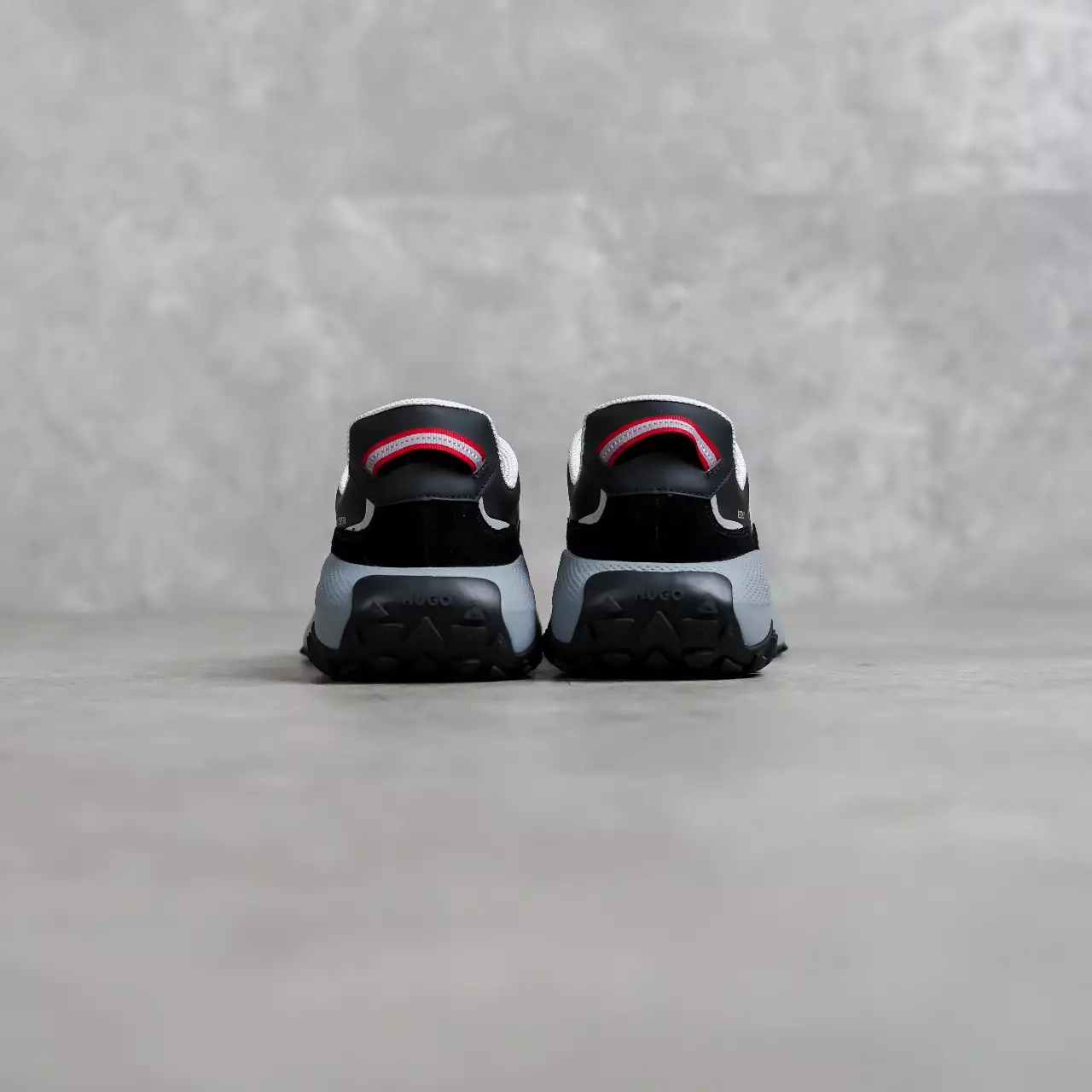 Sepatu HUGO BOSS HUGO GOIST MULTI GREY BLACK SNEAKER 100% ORIGINAL