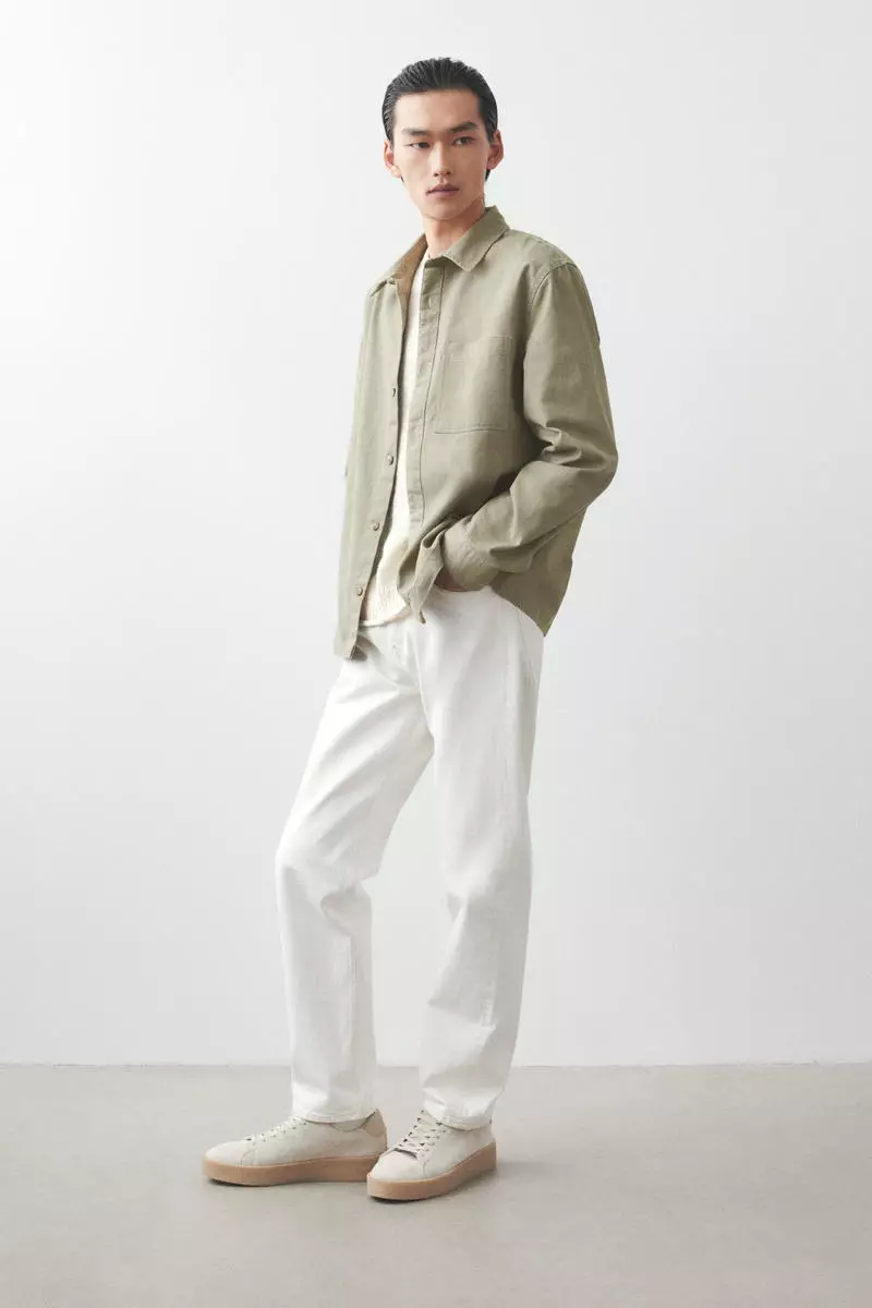 Regular Fit Cotton twill overshirt