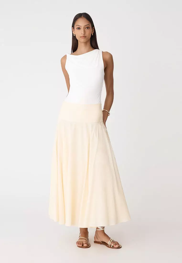 Cici Bamboo Twist Shoulder Top