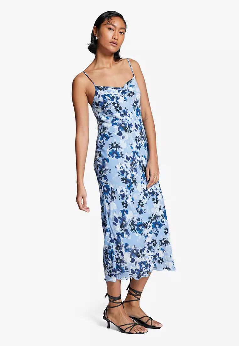Buy & Other Stories Waterfall Neck Midi Dress 2024 Online ZALORA