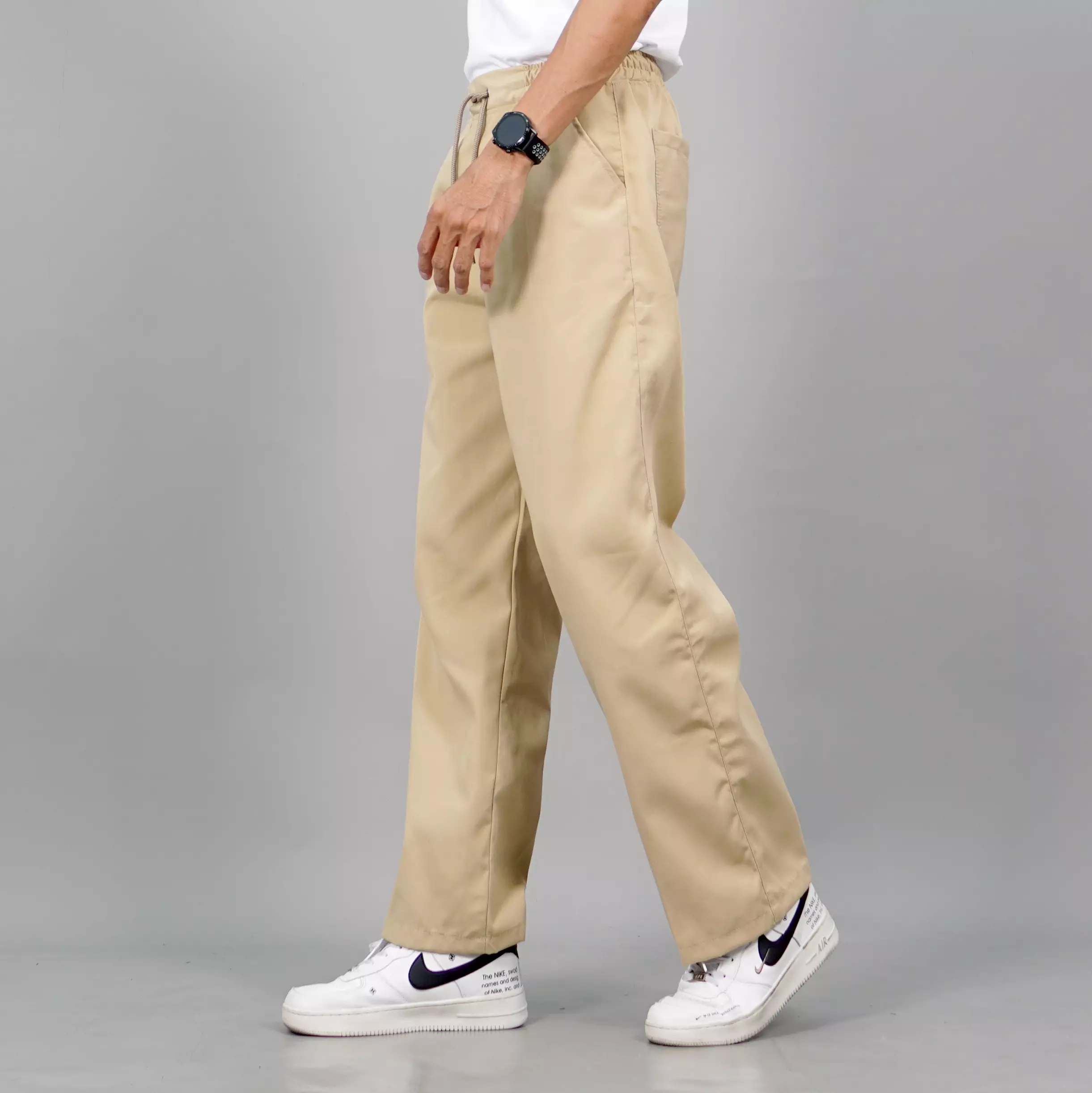  SAM Celana Loose Pants Pria Baggy Pants Pria - KREM