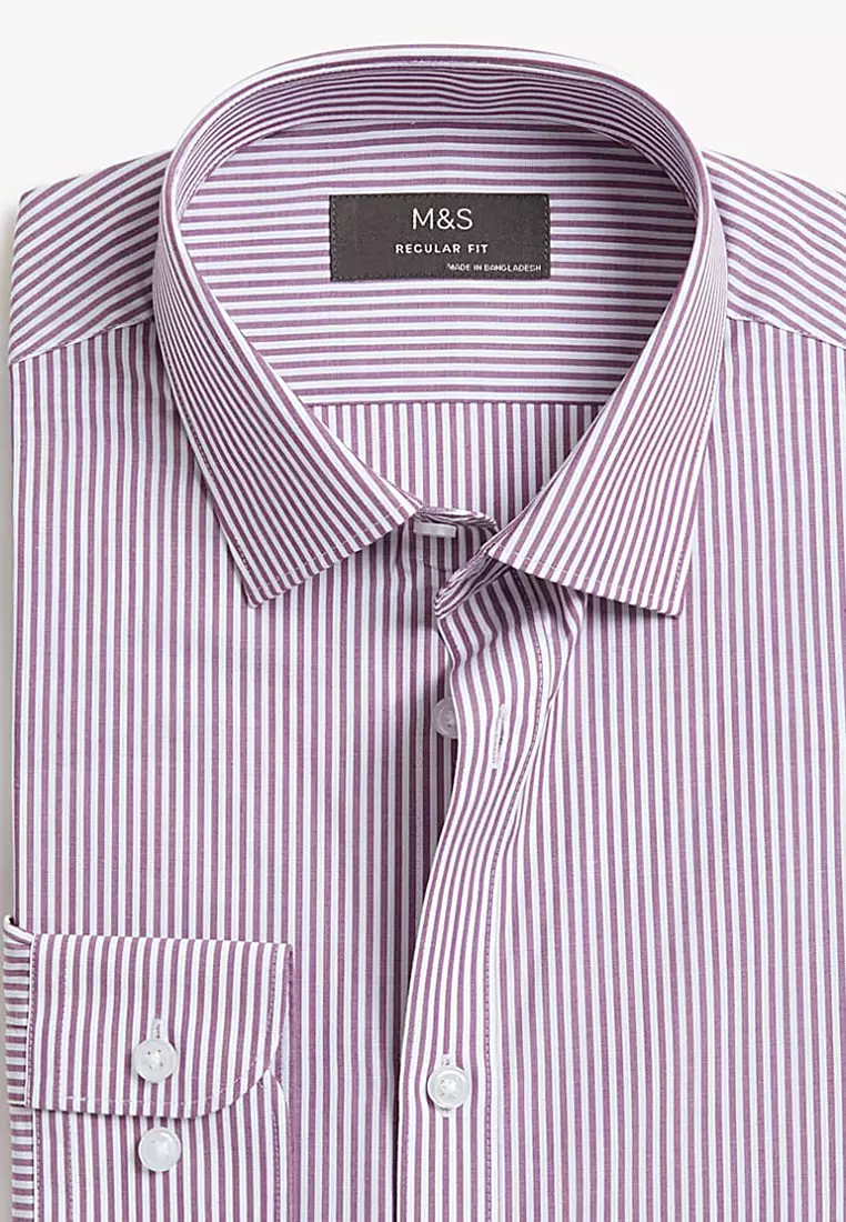 2pk Regular Fit Easy Iron Long Sleeve Shirts