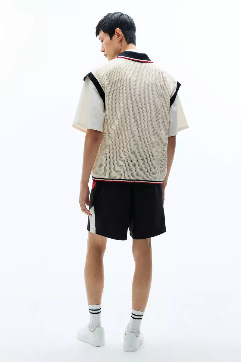 Loose Fit Textured-knit vest