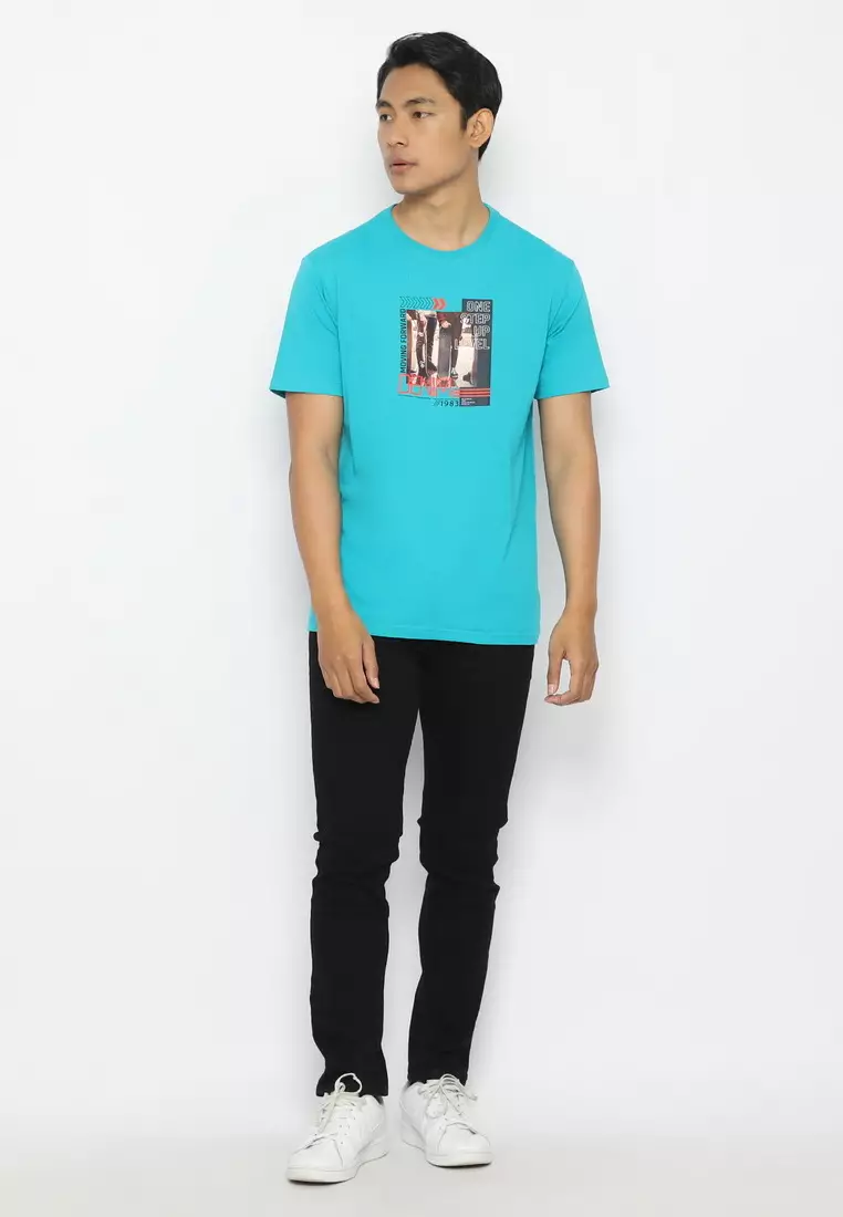 POLICE T-Shirt Cotton Combed Sablon Raster Pria 207280031