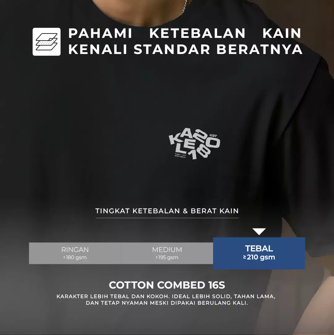 Kale Miles Black / Kaos Boxy Fit / kaos heavy weight cotton / atasan kaos pria / baju kaos pria / kaos basic pria / kaos korea