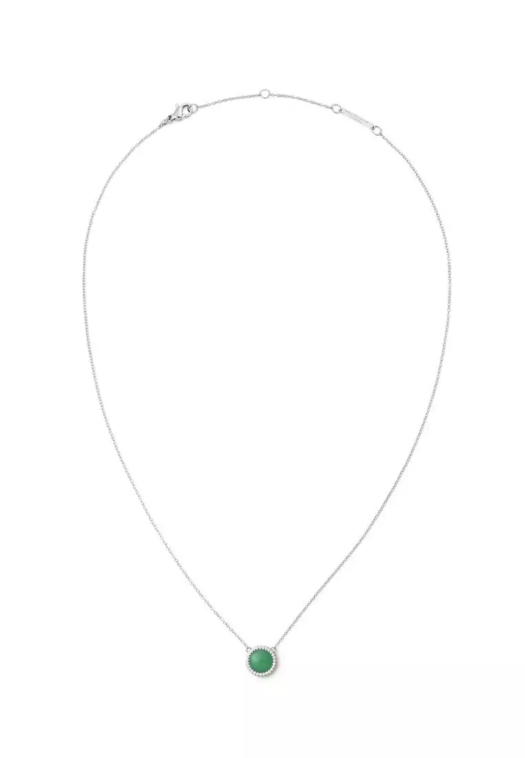 Audrey Necklace Jade Silver - Unisex Necklace for women and men stainless steel Necklace DW Official Authentic Original kalung perempuan lelaki DW