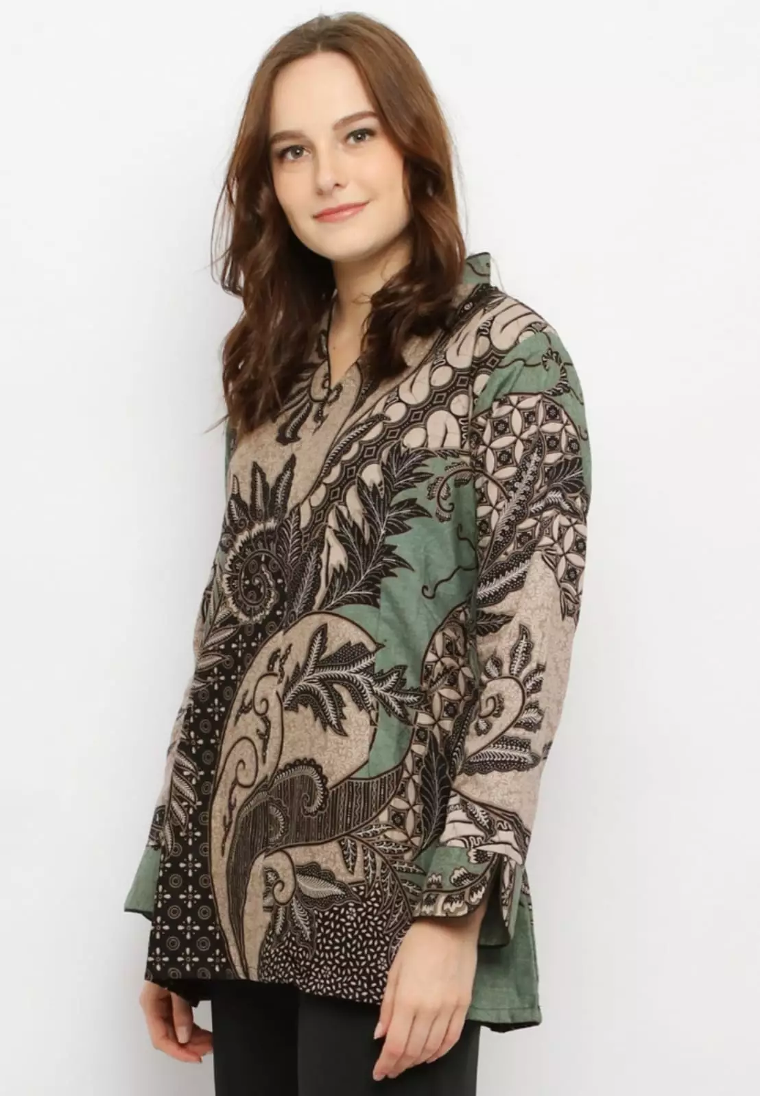 Blouse Batik Wenang Ijo Premium Slimfit Elegant