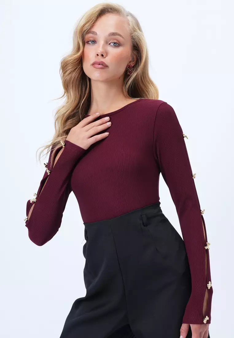 Bow Rib Blouse