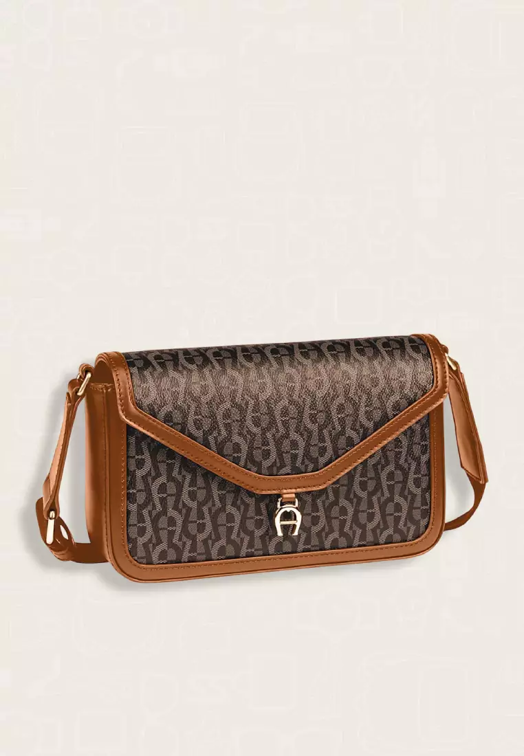 Aigner Elma Icon Shoulder Bag S Fango