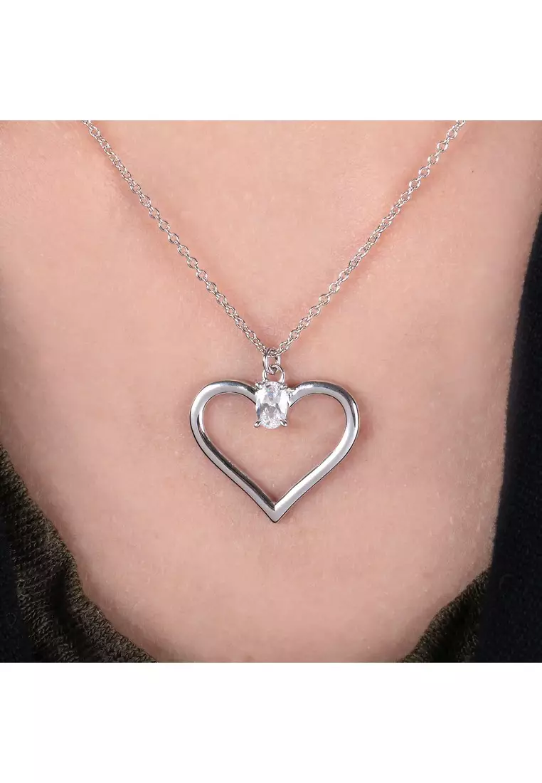 Cuori系列925純銀心型女士項鍊SAIV21