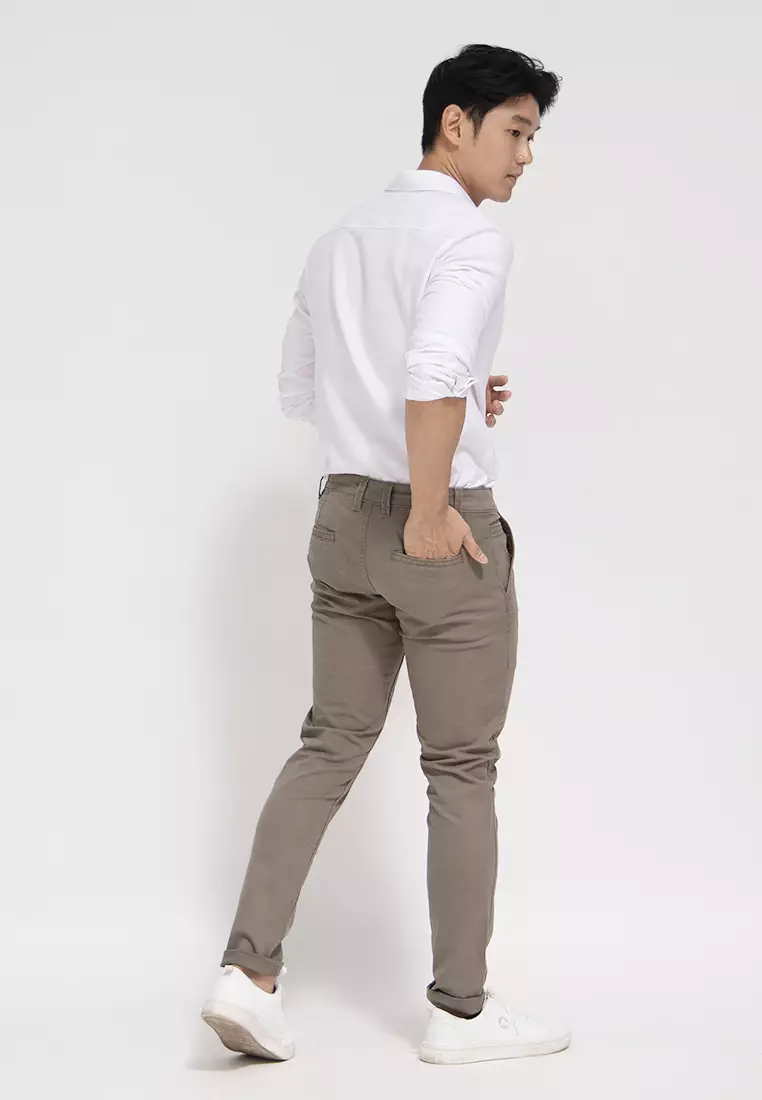 Jual Oxcon Celana Chinos Cotton Stretch Dark Sage Oxcon Original