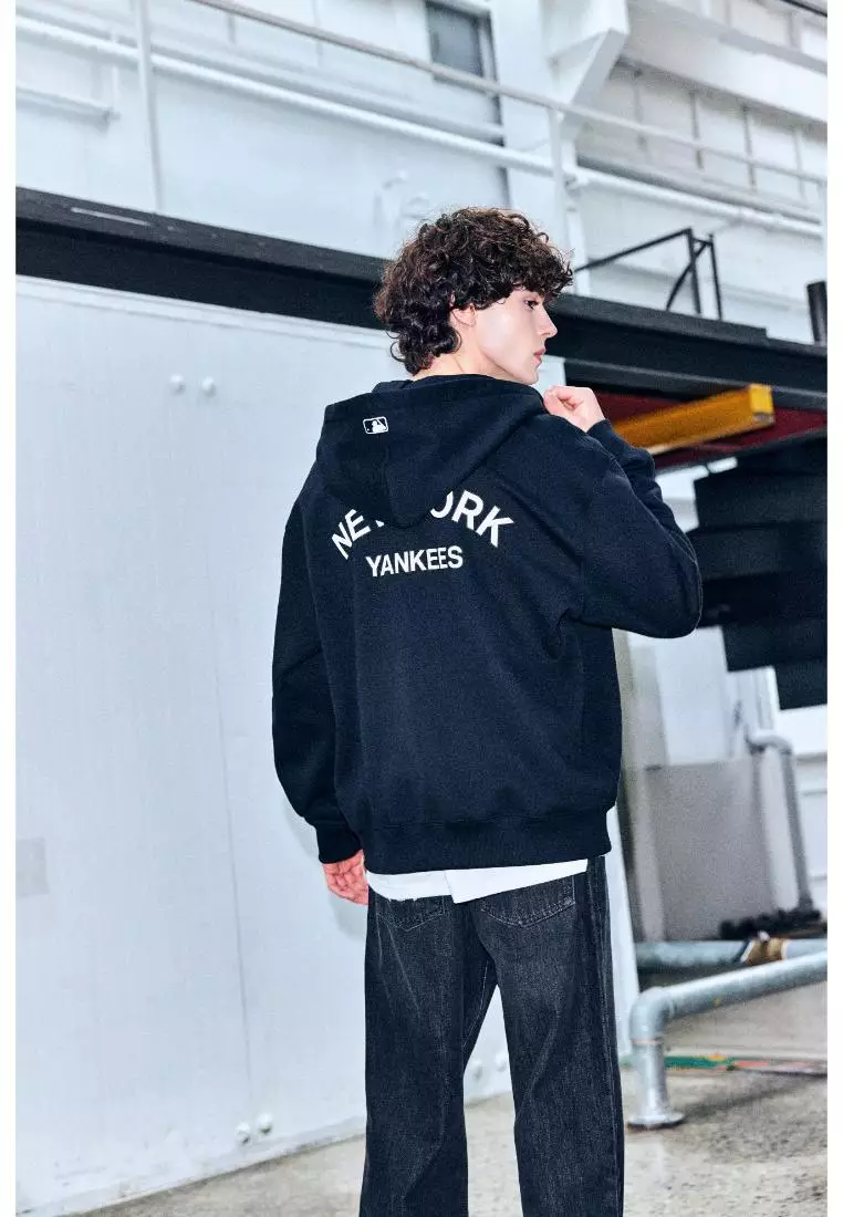 VARSITY BACK LETTERING BRUSHED HOOD ZIP UP NEW YORK YANKEES