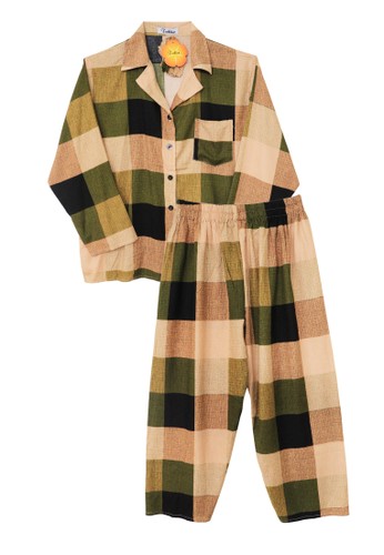 Tahlia green Piyama Tie Dye Tahlia One Set Pyjamas Rayon Motif 24A4DAAD5347A1GS_1