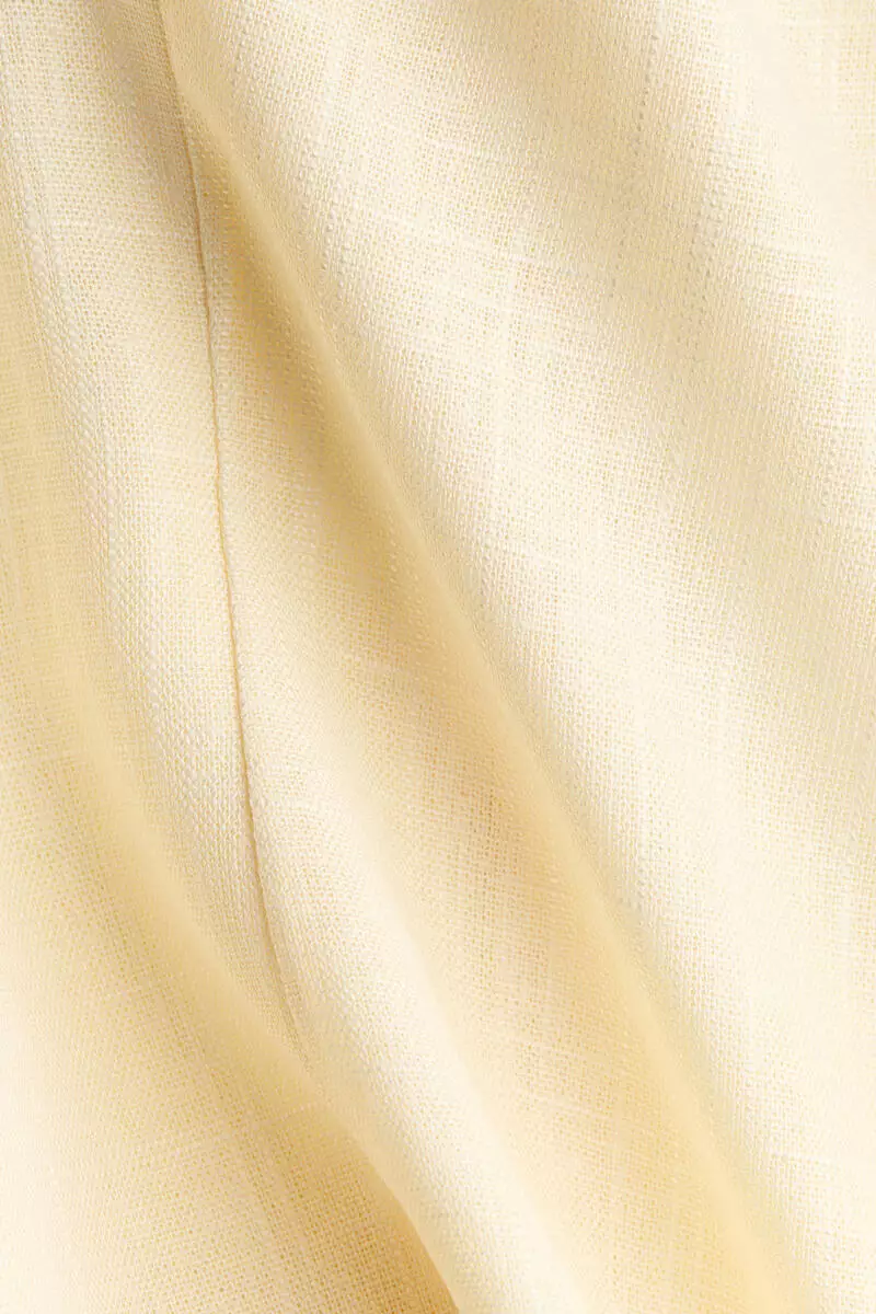 Linen-blend tie-back top