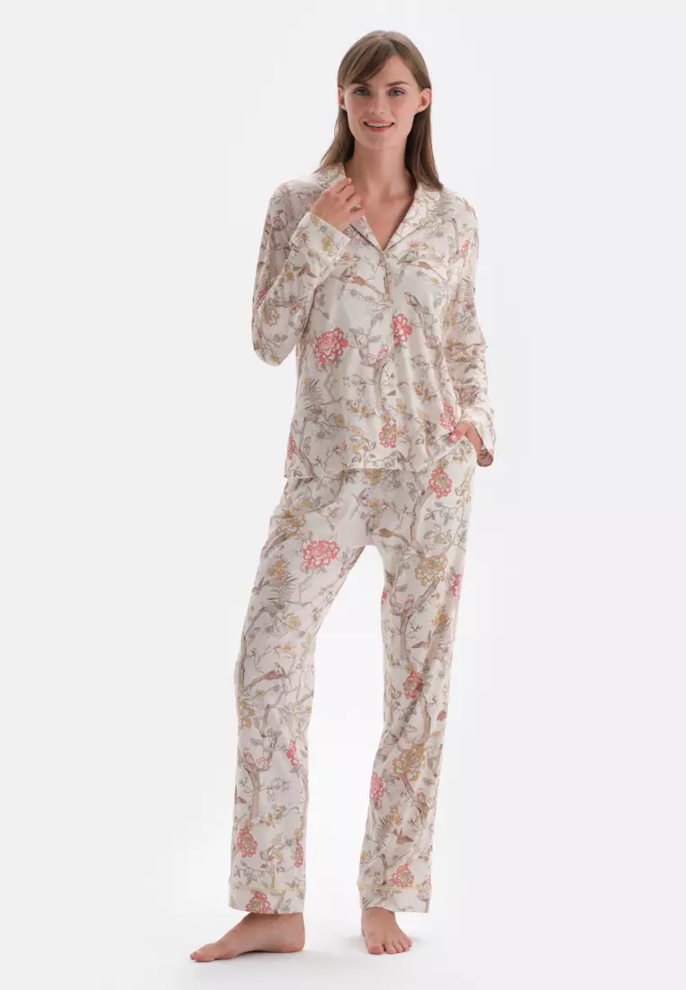 Sude HOMEWEAR Powder Women's Fleece Pajama Set - Trendyol