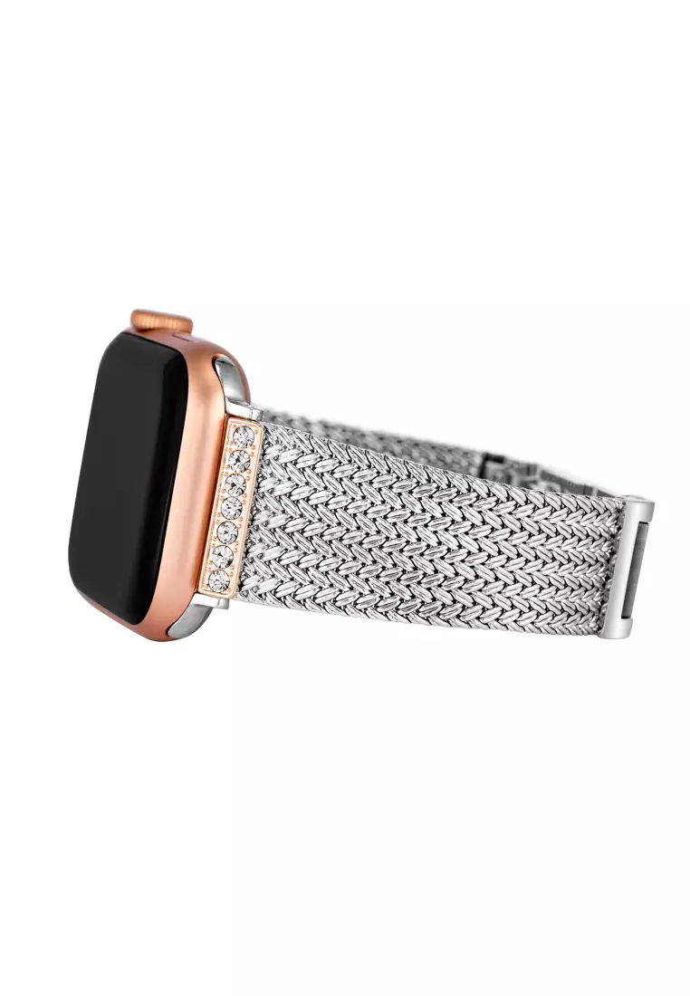 Anne Klein Wearable band for apple watch AKW1014RGTT0000 stainless steel mesh bracelet for 38/40/41MM apple watch
