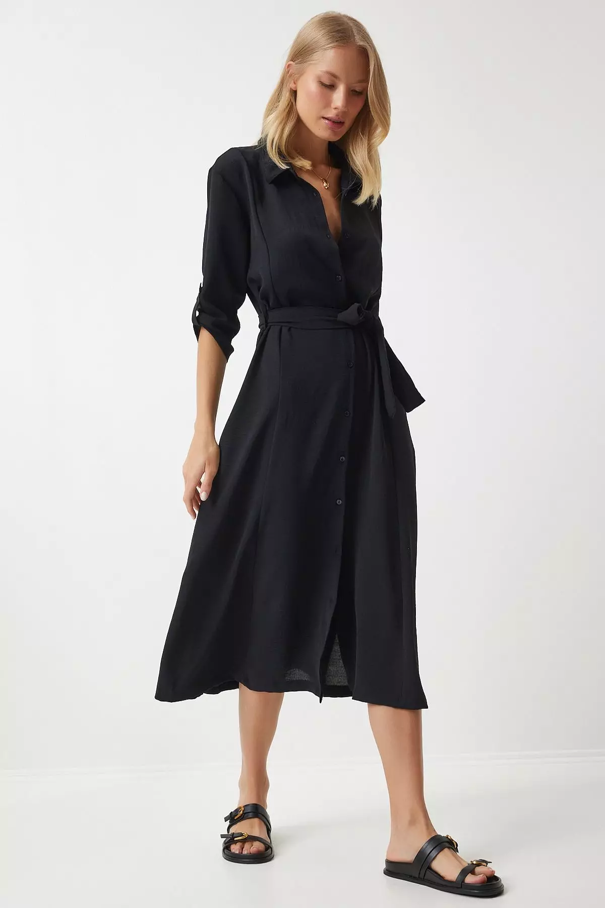 Tie Waist Midi Dress