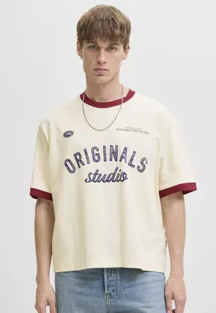 Camiseta Para Hombre JACK&JONES PLUS Joraruba Sunset - Estilo Casual, Marca Danesa, Cómoda Para El Día A Día