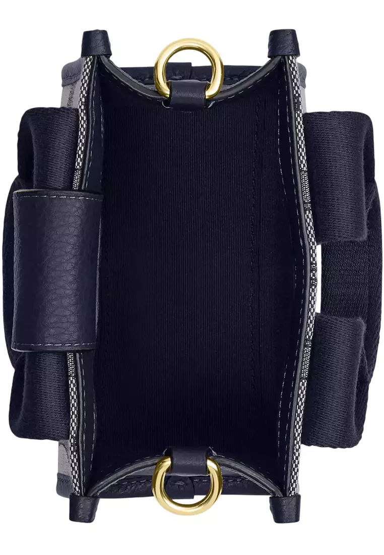 Smith Mini Tote Bag In Signature Jacquard - Navy/ Midnight Navy CCL75